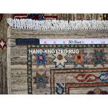 Load image into Gallery viewer, 8&#39;x10&#39;3&quot; Argos Gray, Soft And Shiny Wool, Hand Knotted, Vegetable Dyes Afghan Super Kazak All Over Design Oriental Rug FWR534534