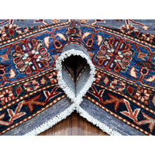 Load image into Gallery viewer, 8&#39;x10&#39; Tufts Blue, Hand Knotted, Afghan Super Kazak With Tribal Motifs All Over Design, Densely Woven, Vegetable Dyes, Oriental Rug FWR534546