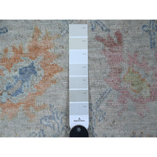 Load image into Gallery viewer, 2&#39;10&quot;x15&#39;10&quot; Silver Chalice Gray, Village All Over Floral Design, Natural Dyes, Wool Weft, Hand Knotted, Afghan Angora Oushak, Oversized Runner Oriental Rug FWR534582