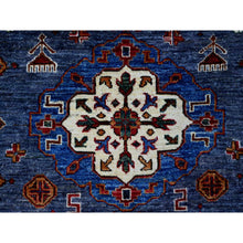 Load image into Gallery viewer, 9&#39;x12&#39; Marengo Gray, 100% Wool, Hand Knotted, Vegetable Dyes, Afghan All Over Tribal Motifs Super Kazak Oriental Rug FWR534612