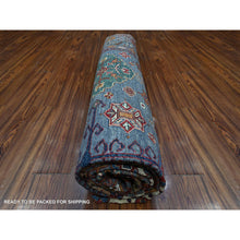 Load image into Gallery viewer, 9&#39;x12&#39; Marengo Gray, 100% Wool, Hand Knotted, Vegetable Dyes, Afghan All Over Tribal Motifs Super Kazak Oriental Rug FWR534612