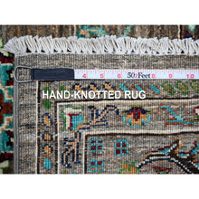 Load image into Gallery viewer, 8&#39;1&quot;x11&#39;2&quot; Thunder Gray, Afghan Sultani Pomegranate Design, Vegetable Dyes, Hand Knotted, All Wool, Oriental Rug FWR534654