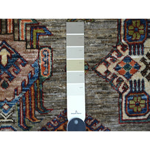 Load image into Gallery viewer, 8&#39;1&quot;x10&#39;1&quot; Elephant Gray, Hand Knotted, Afghan Super Kazak Tribal Medallions, Vegetable Dyes, Soft Wool, Oriental Rug FWR534666