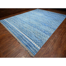 Load image into Gallery viewer, 12&#39;x16&#39;1&quot; Alaskan Blue, Hand Knotted, Wool On Wool Foundation, Natural Dyes, All Over Hexagon Pattern, Pure Wool, Marmoucha Inspired Moroccan Weave, Extra Large Oriental Rug FWR534810