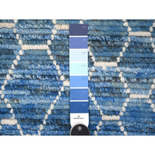 Load image into Gallery viewer, 12&#39;x16&#39;1&quot; Alaskan Blue, Hand Knotted, Wool On Wool Foundation, Natural Dyes, All Over Hexagon Pattern, Pure Wool, Marmoucha Inspired Moroccan Weave, Extra Large Oriental Rug FWR534810