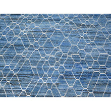 Load image into Gallery viewer, 12&#39;x16&#39;1&quot; Alaskan Blue, Hand Knotted, Wool On Wool Foundation, Natural Dyes, All Over Hexagon Pattern, Pure Wool, Marmoucha Inspired Moroccan Weave, Extra Large Oriental Rug FWR534810