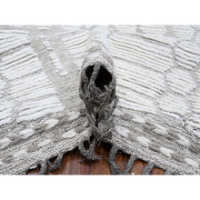 Load image into Gallery viewer, 11&#39;9&quot;x15&#39;8&quot; Eider White, Natural Dyes, Soft and Shiny Wool, Moroccan Weave Inspired With Beni Ourain Open Field Design, Hand Knotted Wool On Wool Foundation, Oversized Oriental Rug FWR534816