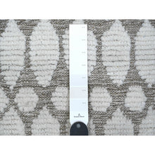 Load image into Gallery viewer, 11&#39;9&quot;x15&#39;8&quot; Eider White, Natural Dyes, Soft and Shiny Wool, Moroccan Weave Inspired With Beni Ourain Open Field Design, Hand Knotted Wool On Wool Foundation, Oversized Oriental Rug FWR534816