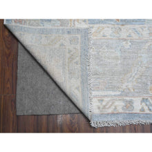 Load image into Gallery viewer, 9&#39;8&quot;x13&#39;5&quot; Oxford Gray, Village Flower And Leaf Design, Natural Dyes, Wool Weft, Hand Knotted Afghan Angora Oushak, Oriental Rug FWR534918