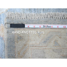 Load image into Gallery viewer, 9&#39;8&quot;x13&#39;5&quot; Oxford Gray, Village Flower And Leaf Design, Natural Dyes, Wool Weft, Hand Knotted Afghan Angora Oushak, Oriental Rug FWR534918