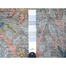 Load image into Gallery viewer, 2&#39;6&quot;x5&#39;10&quot; Wales Gray, Hand Knotted, Afghan Peshawar with Birds of Paradise, Vegetable Dyes, Vibrant Wool, Runner Oriental Rug FWR534972