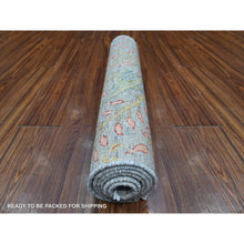 Load image into Gallery viewer, 2&#39;6&quot;x5&#39;10&quot; Wales Gray, Hand Knotted, Afghan Peshawar with Birds of Paradise, Vegetable Dyes, Vibrant Wool, Runner Oriental Rug FWR534972