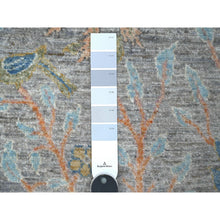 Load image into Gallery viewer, 2&#39;7&quot;x7&#39;9&quot; Boothbay Gray, Hand Knotted Natural Wool, Afghan Peshawar with Birds of Paradise, Vegetable Dyes, Runner Oriental Rug FWR534978