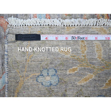 Load image into Gallery viewer, 2&#39;7&quot;x7&#39;9&quot; Boothbay Gray, Hand Knotted Natural Wool, Afghan Peshawar with Birds of Paradise, Vegetable Dyes, Runner Oriental Rug FWR534978