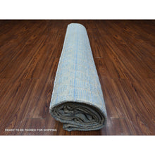 Load image into Gallery viewer, 11&#39;9&quot;x15&#39;1&quot; Little Boy Blue, Hi-Low Embossed Pile, Vibrant and Soft Wool, Hand Knotted, Moroccan Weave Ben Ourain Design Oversized Oriental Rug FWR535014