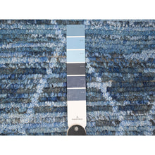 Load image into Gallery viewer, 12&#39;x18&#39;5&quot; Queen Blue, Zemmour Moroccan Weave Inspired Design, Soft and Shiny Wool Hand Knotted, Vegetable Dyes, Wool On Wool, Oversized Oriental Rug FWR535020