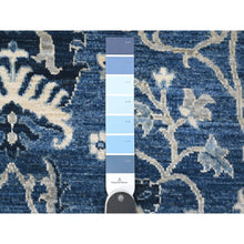 Load image into Gallery viewer, 6&#39;x8&#39;10&quot; Jeans Blue, Hand Knotted, Peshawar Mahal All Over Design, Soft and Velvety Wool, Natural Dyes, Oriental Rug FWR535056