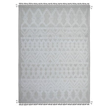 Load image into Gallery viewer, 9&#39;x12&#39;3&quot; Lexicon White, Hand Knotted Piled Kilim Flat Weave, Geometric Moroccan Weave Inspired Natural Wool, Vegetable Dyes, Tone On Tone, Oriental Rug FWR535122