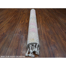 Load image into Gallery viewer, 5&#39;x8&#39;4&quot; Dark Pastel Pink, Hand Knotted Shiny Wool, Moroccan Weave Influenced Chiadma Design, Tone On Tone Natural Dyes, Oriental Rug FWR535230