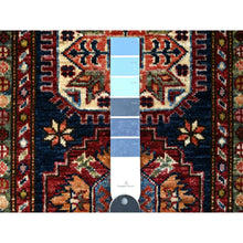 Load image into Gallery viewer, 2&#39;7&quot;x6&#39;4&quot; Yale Blue, Afghan Super Kazak With Geometric Medallions, Natural Dyes, All Wool, Hand Knotted Runner Oriental Rug FWR535344