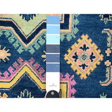 Load image into Gallery viewer, 5&#39;x6&#39;10&quot; Lowes Blue, Multiple Borders, Hand Knotted With Pop Of Color, Fusion Kazak, All Over Vibrant Caucasian Elements, Oriental Rug FWR535392