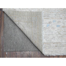 Load image into Gallery viewer, 8&#39;3&quot;x9&#39;10&quot; Medium Gray, Hand Knotted Angora Oushak, Natural Dyes with All Over Rural Floral Design, Wool Weft, Afghan Oriental Rug FWR535548