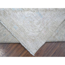 Load image into Gallery viewer, 8&#39;3&quot;x9&#39;10&quot; Medium Gray, Hand Knotted Angora Oushak, Natural Dyes with All Over Rural Floral Design, Wool Weft, Afghan Oriental Rug FWR535548