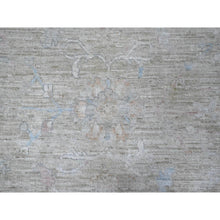 Load image into Gallery viewer, 8&#39;3&quot;x9&#39;10&quot; Medium Gray, Hand Knotted Angora Oushak, Natural Dyes with All Over Rural Floral Design, Wool Weft, Afghan Oriental Rug FWR535548