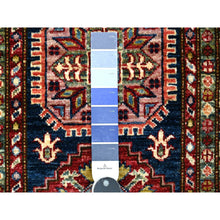 Load image into Gallery viewer, 2&#39;6&quot;x6&#39;4&quot; Delft Blue, Afghan Super Kazak Hand Knotted All Over Large Elements, All Wool, Vegetable Dyes, Short Runner Oriental Rug FWR535848