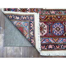 Load image into Gallery viewer, 6&#39;1&quot;x8&#39;8&quot; Chantilly Lace White, Afghan Super Kazak, Natural Wool, Tribal And Geometric Medallions, Vegetable Dyes Hand Knotted Oriental Rug FWR535974