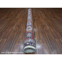 Load image into Gallery viewer, 6&#39;1&quot;x8&#39;8&quot; Chantilly Lace White, Afghan Super Kazak, Natural Wool, Tribal And Geometric Medallions, Vegetable Dyes Hand Knotted Oriental Rug FWR535974