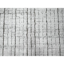 Load image into Gallery viewer, 12&#39;2&quot;x15&#39;9&quot; Gesso White, Beni Ourain Moroccan Weave, Vegetable Dyes, Hand Knotted Vertical Line Pattern, Extra Soft Wool, Oversized Oriental Rug FWR536010