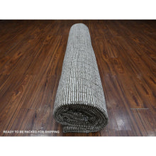 Load image into Gallery viewer, 12&#39;2&quot;x15&#39;9&quot; Gesso White, Beni Ourain Moroccan Weave, Vegetable Dyes, Hand Knotted Vertical Line Pattern, Extra Soft Wool, Oversized Oriental Rug FWR536010