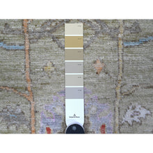 Load image into Gallery viewer, 3&#39;x11&#39;8&quot; Asparagus Green, Wool Weft With Natural Dyes, Afghan Angora Oushak, Tribal Floral And Tree Pattern All Over, Hand Knotted, Runner Oriental Rug FWR536142