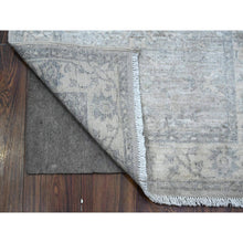 Load image into Gallery viewer, 2&#39;6&quot;x17&#39;9&quot; Medium Gray, Densely Woven Afghan Wool, Vegetable Dyes, Hand Knotted, Fine Peshawar with Ziegler Mahal Design, XL Runner Oriental Rug FWR536244