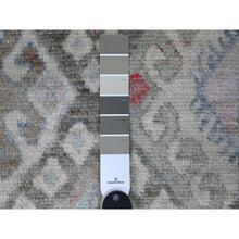 Load image into Gallery viewer, 2&#39;10&quot;x5&#39;1&quot; Dolphin Gray, Natural Dyes, Hand Knotted Extra Soft Wool, Anatolian Village Inspired Large Motifs All Over Design, Runner Oriental Rug FWR536262