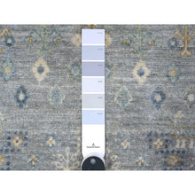 Load image into Gallery viewer, 3&#39;2&quot;x4&#39;10&quot; Shadow Gray, Fine Kashkuli Gabbeh with Extra Soft Wool, Hand Knotted Small Animals and Human Figurines, Vegetable Dyes, Oriental Rug FWR536442