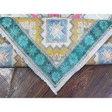 Load image into Gallery viewer, 8&#39;3&quot;x11&#39;2&quot; Smoke White, Hand Knotted Organic Wool, Caucasian Elements All Over Design, Fusion Kazak Oriental Rug FWR536502