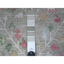 Load image into Gallery viewer, 3&#39;x8&#39;1&quot; Camouflage Green, Runner Angora Oushak, Wool Foundation, Hand Knotted, Willow And Cypress Tree Design, Vegetable Dyes, Oriental Rug FWR536820