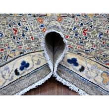 Load image into Gallery viewer, 10&#39;x14&#39;3&quot; Tin Foil Gray, Fine Aryana with Natural Dyes, 100% Wool, Hand Knotted, 14th Century Mamluk Dynasty Pattern, Oriental Rug FWR536898