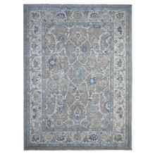 Load image into Gallery viewer, 9&#39;1&quot;x11&#39;10&quot; Spanish Gray, Organic Wool, Natural Dyes, Hand Knotted, All Over Mahal Design, Oriental Rug FWR536922