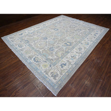 Load image into Gallery viewer, 9&#39;1&quot;x11&#39;10&quot; Spanish Gray, Organic Wool, Natural Dyes, Hand Knotted, All Over Mahal Design, Oriental Rug FWR536922