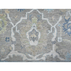 9'1"x11'10" Spanish Gray, Organic Wool, Natural Dyes, Hand Knotted, All Over Mahal Design, Oriental Rug FWR536922