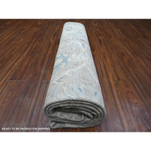 Load image into Gallery viewer, 9&#39;1&quot;x11&#39;10&quot; Spanish Gray, Organic Wool, Natural Dyes, Hand Knotted, All Over Mahal Design, Oriental Rug FWR536922