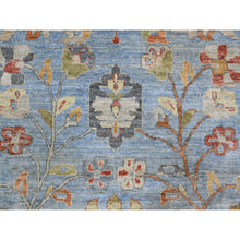 Load image into Gallery viewer, 12&#39;1&quot;x14&#39;6&quot; Argentina Blue, Natural Dyes, Hand Knotted Fine Aryana Peshawar, Pure Wool, Heriz All Over Design, XL Oriental Rug FWR536958