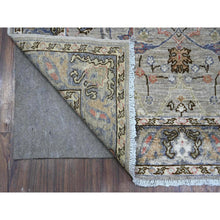 Load image into Gallery viewer, 4&#39;x12&#39; Pastel Gray, Extra Soft Wool, Bidjar Garus Design, Vegetable Dyes, Fine Aryana Collection, Hand Knotted, Wide Oriental Runner Rug FWR536964