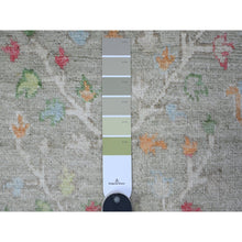 Load image into Gallery viewer, 3&#39;1&quot;x5&#39; Laurel Green, Hand Knotted With Tribal Willow And Cypress Tree Design, Afghan Angora Oushak, Vegetable Dyes, Soft Wool Foundation, Oriental Rug FWR537102