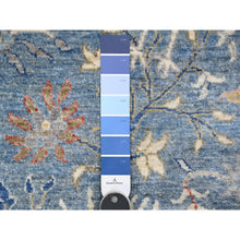 Load image into Gallery viewer, 8&#39;1&quot;x10&#39; Periwinkle Blue, Natural Dyes, Afghan Peshawar with Birds of Paradise Design, Natural Wool, Hand Knotted, Oriental Rug FWR537318