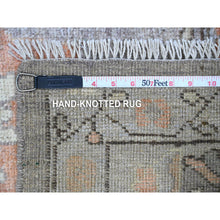 Load image into Gallery viewer, 6&#39;x11&#39;4&quot; Pastel Gray, Rural Medallions All Over Design, Wool Weft, Natural Dyes, Hand Knotted, Afghan Angora Oushak, Wide Runner Oriental Rug FWR537528