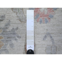 Load image into Gallery viewer, 6&#39;x9&#39; Dove White, Hand Knotted With Wool Foundation, Village Floral All Over Design, Vegetable Dyes, Angora Oushak, Afghan Oriental Rug FWR537534